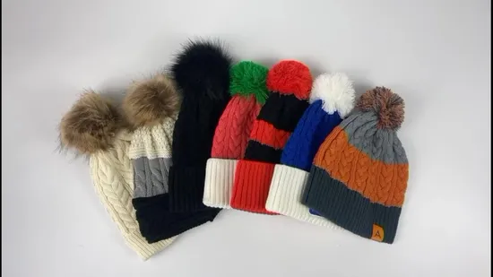 Wholesale Manufacturer Custom Winter Jacquard Woman Man Knitted Designer Sports Fashion Toque Beanie Hat for Man